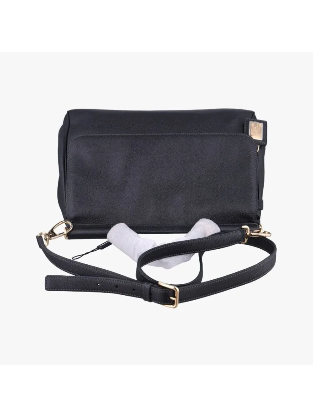 Dolce & Gabbana Sicily Black Leather Shoulder Bag